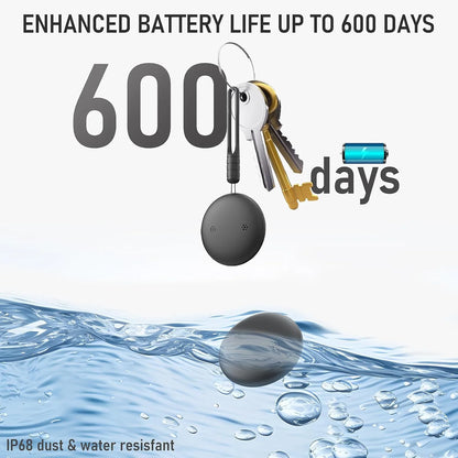 600-day battery, IP68 dust and water resistant