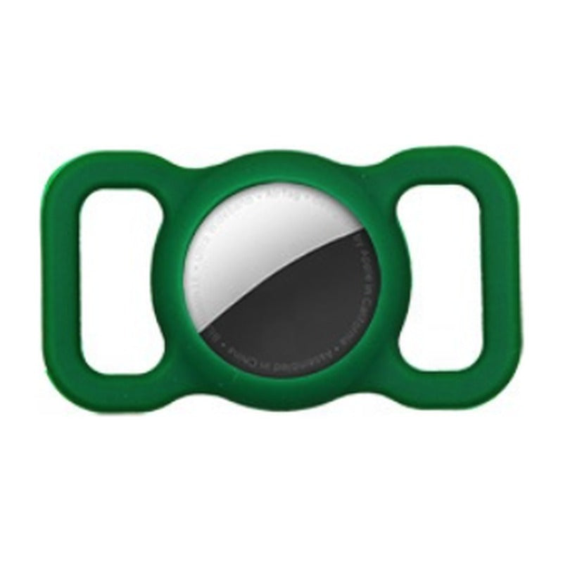 TailTrace AirTag dog collar mount in Forest Green