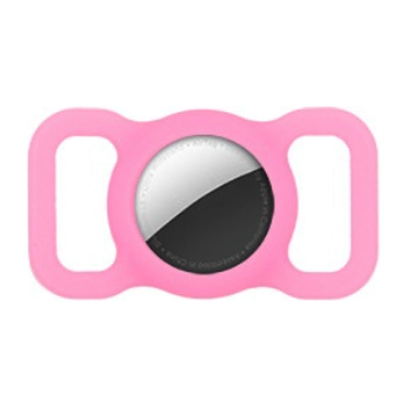 TailTrace AirTag dog collar mount in Hot Pink